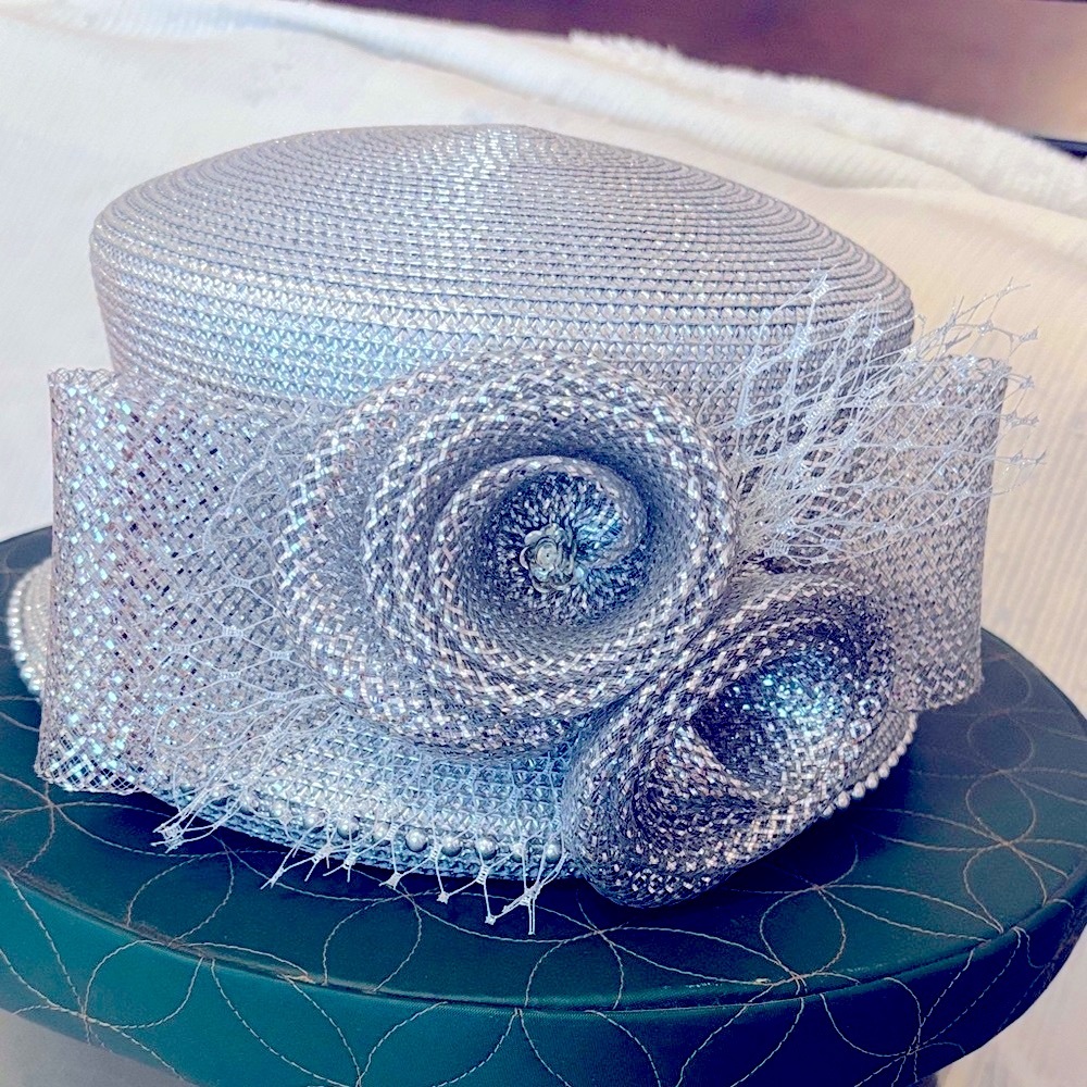 Elegant Silver Women's Hat